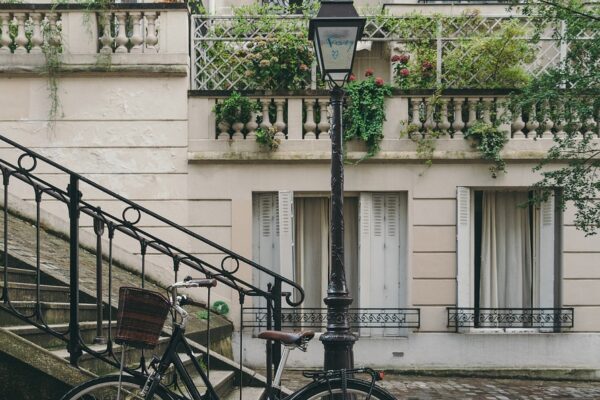 bicycle, building, city