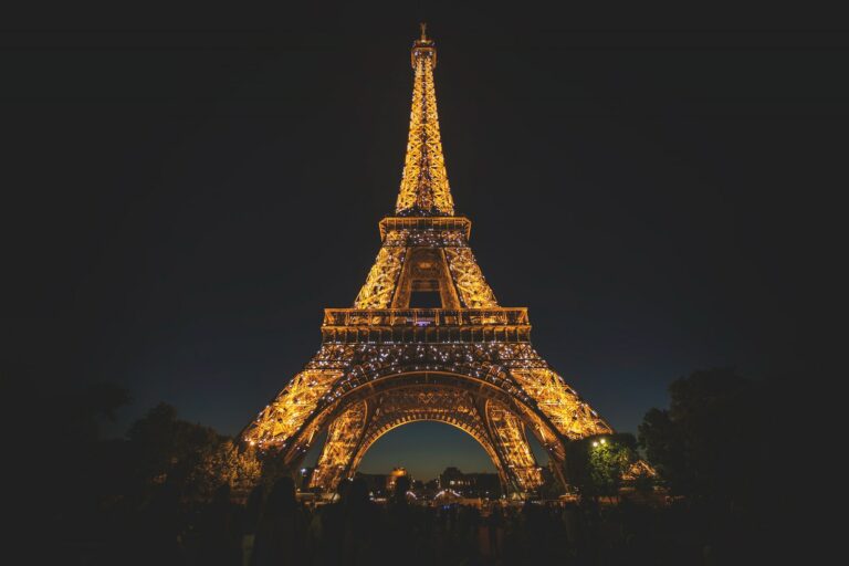 Eiffel Tower during nighttime